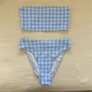 Frankies Bikini Gingham Blue Set